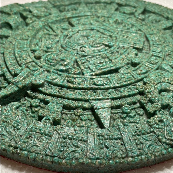 Green Aztec Calendar Wall Art - Picture 4 of 16